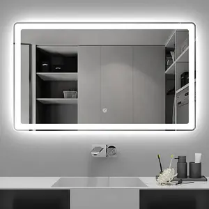 Rechthoekige Rand Smart Spiegel Touch Schakelaar Sensor Voor Badkamer Spiegel Led Licht Groothandel Prijs