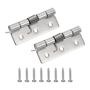 2 charnières à ressort, charnières de porte à fermeture automatique de 2,5 pouces, charnières de porte petites en acier inoxydable 304 avec vis pour porte d'armoire - Product Image 1