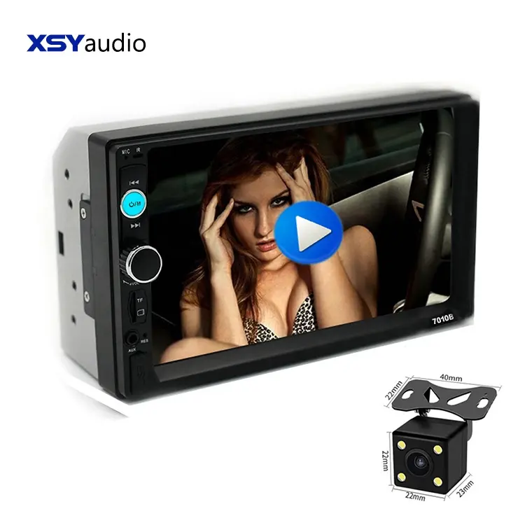 Top 2 Din Câmera Retrovisor 7 "Auto Radio Stereo youtube MP5 MP4 Multimedia Player