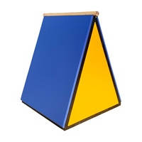 Équipement de Parkour Ninja pour Enfants Xinoutai : Triangle, Barres, Marches, Cadre en Fer et Bois, Rembourrage Souple 100x90x120CM