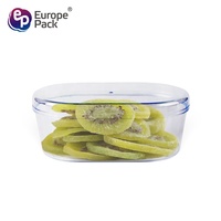Emballage plastique Transparent PS Tiramisu boîte à gâteaux boîtes à Dessert ovales avec couvercle