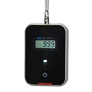 Detector de monóxido de carbono personalizado, ce, alcance, resistência, do co do alerta do gás com 0-999 ppm, detector portátil do co