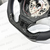 Volant de voiture en fibre de carbone perforé en cuir, directement de l'usine, pour BMW Série E E90 E46 E30 E60 E92 M3 M4 F10 F30 F32