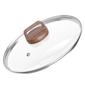 Tempered Glass Lid 32cm With Wooden Handle For Wok And Steamer Oven Safe High Temperature Resistant - Product Image 5