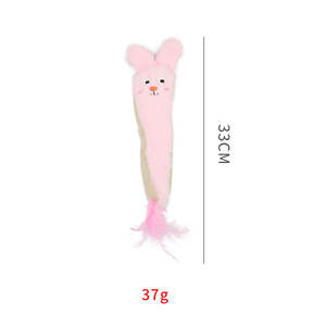 Jouet pour chat interactif moderne en peluche écologique avec plumes et herbe à chat pour chatons - Jouer et mâcher - Product Image 2