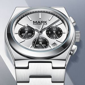 <span class=keywords><strong>Orologio</strong></span> da Polso al Quarzo da <span class=keywords><strong>Uomo</strong></span> Mark Fairwhale, Cassa in Acciaio Inossidabile con Set Bracciale, Quadrante 40MM, Impermeabile, <span class=keywords><strong>Orologio</strong></span> Elegante da Ufficio FW-5170 - Product Image 1