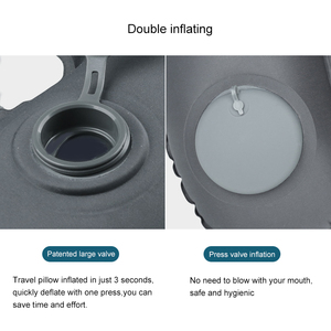 Cấu trúc tinh tế thân thiện với môi trường TPU đôi van <span class=keywords><strong>Inflatable</strong></span> cổ gối Gối không khí với đệm - Product Image 5