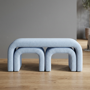 Pouf de rangement moderne et contemporain en tissu velours, meuble de salon, banc à chaussures - Product Image 1