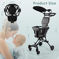 2024 nouveau luxe bébé léger pliable enfant poussette bébé poussette siège de sécurité
