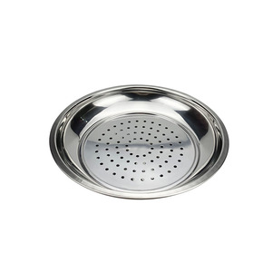 Assiette de Cuisson Polyvalente Ronde en Acier Inoxydable pour Cuisson à la Vapeur, Panier à Fruits et Légumes, et Assiette à Raviolis - Product Image 2