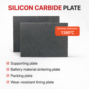 Plaque de carbure de silicium industrielle à haute planéité, à grain fin, résistante aux chocs thermiques, substrat SiC pour la manipulation de plaquettes photovoltaïques OEM - Product Image 1