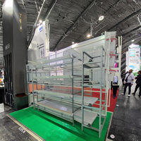 Cage à poulet de couche de type H pour équipement de volaille prêt à expédier système de cage à poulet en fil soudé galvanisé à levage automatique