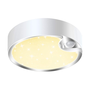 <b>LED</b> Ceiling <b>Light</b> with <b>Motion</b> <b>Sensor</b> | Modern Battery Operated Indoor Ceiling Lamp for Living Room and Home Office - Product Image 1