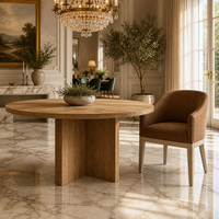 Ensemble de table à manger extensible en chêne de luxe moderne haut de gamme avec fauteuils inclinables en cuir pour hôtel et appartement