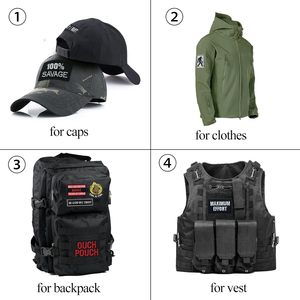 Vui vá chiến thuật đầy đủ thêu vòng lặp và móc các bản vá lỗi cho mũ Ba lô vest khai thác đồng phục - Product Image 4