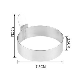 Moule à œufs et crêpes en acier inoxydable avec logo personnalisé, outils de cuisine pour la cuisson, forme pour faire des œufs frits, des omelettes - Product Image 3