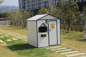 7x4.2ft Thân Thiện Với Môi Thiên Nhiên Ngoài Trời Vườn Lưu Trữ Kho Dễ Dàng Để Lắp Ráp Kẽm Khung Thép Mạ Kẽm Mạnh Mẽ Mái Thép Kim Loại - Product Image 4