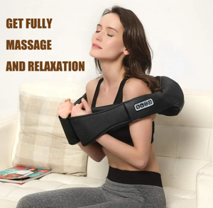 Masajeador Shiatsu de hombros y cuello trasero con calor, masajeador de cuello para el hogar, oficina, coche, uso, masajeador de cuello eléctrico inteligente - Product Image 1