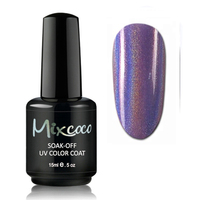 Pour Mixcoco 15ml Vernis Gel holographique semi-permanent Glitter Gel UV polonais avec 288 pièces/carton échantillon 60 pièces OEM + ODM