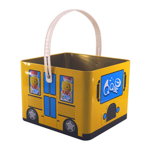 High Quality Yellow Cartoon <strong>Car</strong> Painting Version Tin <strong>Box</strong> Metal Cans for Food Packaging - Product Image 5