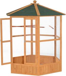 Bambu kuş kafesi: Retro seyahat, Budgie, Lovebird, Cockatiel için asılı kanca ve tepsi ile küçük papağan kafesi - Product Image 3