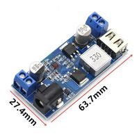 Merek Asli DRV8871 DC-DC 24V/12V 5V 5A Buck Converter Step Power Supply Pengganti LM2596S Modul Step-down USB yang Dapat Disesuaikan