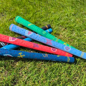 Produsen warna-warni desain baru aksesori Golf karet kustom pegangan tongkat Golf