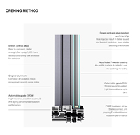 Ventana Abatible y Giratoria de Aluminio con Rotura de Puente Térmico, Moderna, Aislada y de Ahorro Energético para Climas Fríos, Residencial, Venta al Por Mayor