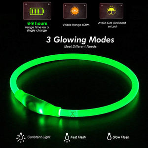 Venta caliente logotipo personalizado Usb recargable impermeable Light up Pet impermeable Collares De Perros Para Perro Custom Led <span class=keywords><strong>Dog</strong></span> <span class=keywords><strong>Collar</strong></span> - Product Image 2