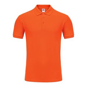 Wholesale Customised Logo Embroidery 100% Cotton Men's for Polo T-Shirt Orange Multi-Color Options Short Oversized Bulk Buying - Product Image 1
