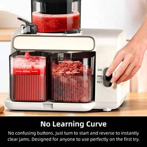 Extracteur de jus à froid, rendement de 99 %, <span class=keywords><strong>goulotte</strong></span> d'alimentation large de 5,4 pouces, moteur silencieux de 200 W, sans BPA, séparation automatique de la pulpe - Product Image 4