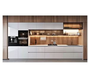Armario de cocina personalizado único 2025, armario con manija oculta, juego de armario de cocina barato con brillo blanco moderno - Product Image 6