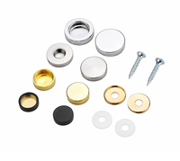 Vis à tête ronde en verre brillant doré décoratif de 10 mm et 12 mm, vis à tête en cuivre pour miroir