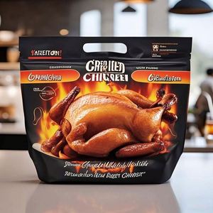 ถุงแบบตั้งได้สำหรับไมโครเวฟไก่ย่างและไก่ย่างร้อนพร้อมซิปพลาสติก - Product Image 1