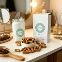 Compléments alimentaires pour la croissance des cheveux, capsules pour femmes, qualité supérieure, testées cliniquement, pour une couverture du cuir chevelu visiblement plus épaisse, OEM