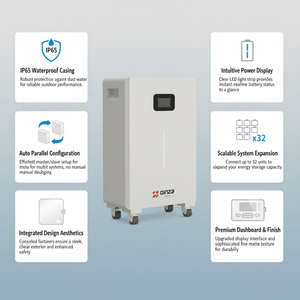 51.2V 330Ah <b>Battery</b> 15kWh 10-20kW Solar Hybrid Grid Wall-<b>Mounted</b> Home Use Split Stackable BMS CAN IP65 10000+ - Product Image 1