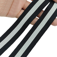 Ruban en rayonne tissé rayé rouge, blanc et bleu de 25 mm (1 pouce) pour la décoration de chapeaux et de vêtements - Vente en gros