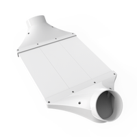 MIAVENTILATION Conduit d'air frais Linteau Tuyau plat PVC 75 mm Adaptateur de ventilation pour ventilateur de cheminée