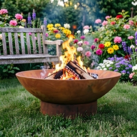 Brasero de camping d'extérieur en acier inoxydable pour barbecue d'hiver de Noël, foyer de feu, poêle chauffant, avec dessin personnalisé