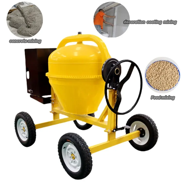 Diesel concrete mixer Electric cast iron material mixing equipment 350L 500L electric mixer mortar mixing