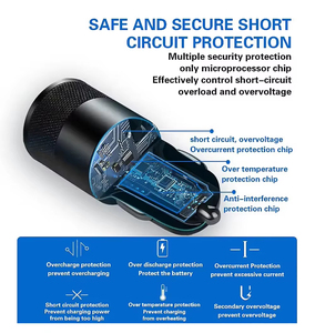 ที่ชาร์จในรถยนต์ขนาดเล็ก 18W ชาร์จเร็ว 15W 3.1A Type C PD ช่องเสียบคู่ ชาร์จเร็ว สำหรับโทรศัพท์มือถือ  อะแดปเตอร์เสียบในรถยนต์ สำหรับ Iphone Ipad Samsung - Product Image 6