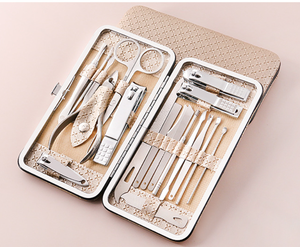 Ensemble de ciseaux à ongles en acier de couleur mixte à bas prix, kit de pédicure et de manucure, coupe-ongles, ensemble de manucure en cuir - Product Image 4