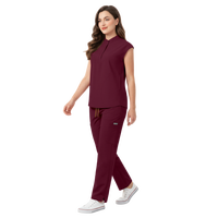42393 Ensembles de Blouses Médicales Personnalisées en Spandex ; Uniformes Médicaux Extensibles en Soie pour Femme, Tenues d'Hôpital