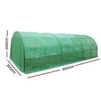 Maisons chaudes agricoles en plastique 6X3X2M Serre de plain-pied Tunnel extérieur Maison chaude de culture de plantes de jardin