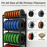Support d'imprimante 3D renforcé JH-Mech avec rangement de filament, robuste, résistant à la flexion, étagère de rangement de filament en acier à 7 niveaux pour garage