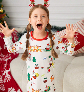 Camicia <span class=keywords><strong>da</strong></span> Notte Natalizia con Stampe Cartoon per Ragazze, Coordinati Famiglia, Graziosi Completi <span class=keywords><strong>da</strong></span> Notte per Donne - Product Image 3