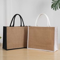 Sac fourre-tout en jute écologique de marque CB, taille moyenne, avec poignée longue, options multicolores, personnalisable, pour usage quotidien et extérieur