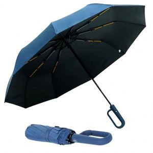 Parapluie de luxe moderne automatique à 8 baleines, protection solaire et pluie, double usage, cadeaux d'affaires, pliable en 3, avec logo personnalisé, vente en gros - Product Image 1