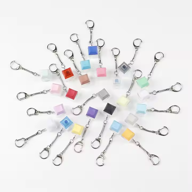 Stress Relief Figure Mechanical Keyboard Switch Keycaps for Keychain Lighting Mechanical Key Fidget Decompression Toys
