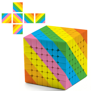 Cube de vitesse arc-en-ciel Eco ABS 7x7, jouet de puzzle cérébral pour adultes à haute difficulté, cube magique infini en plastique coloré - Product Image 3
